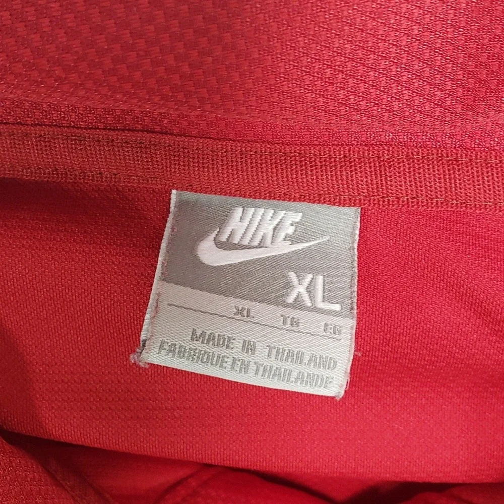 Nike Mens Golf Polo Shirt XL Red‎ Textured 216791-648